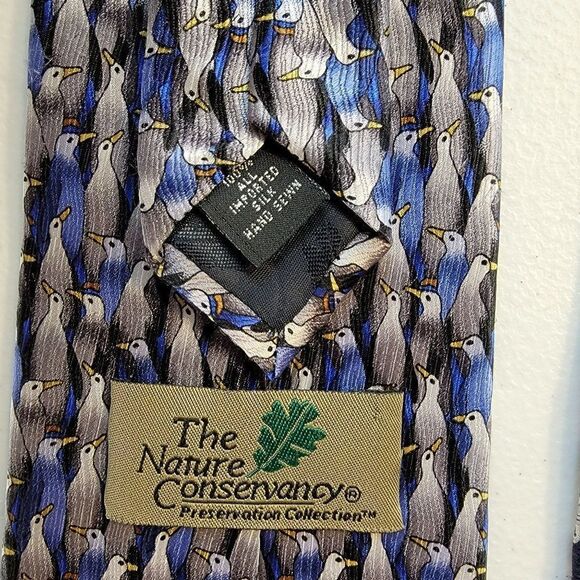 Set of 3 Holiday Christmas Winter Silk Neck Ties Ornaments Snowmen Penguin - Picture 9 of 10